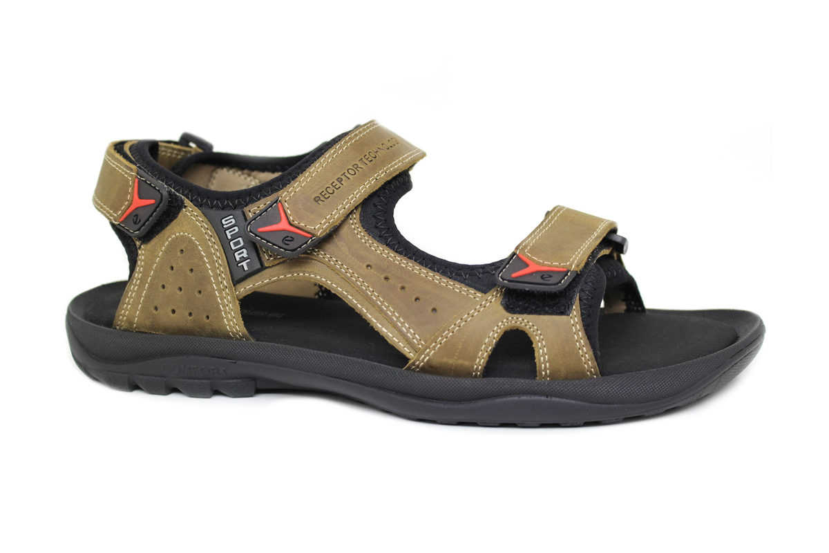 Літні шкіряні чоловічі сандалі Clubshoes бежеві Urban