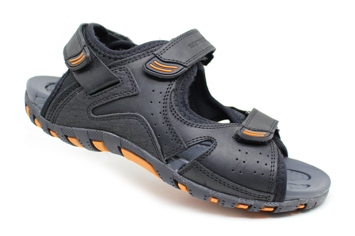 Літні шкіряні чоловічі сандалі Clubshoes чорні Trek