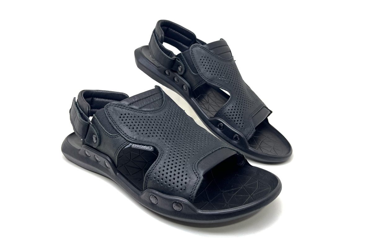 Літні шкіряні чоловічі сандалі Clubshoes чорні Venture