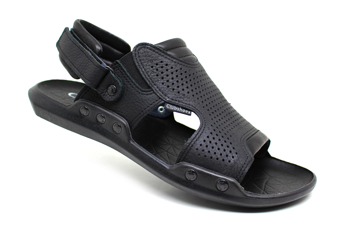 Літні шкіряні чоловічі сандалі Clubshoes чорні Venture