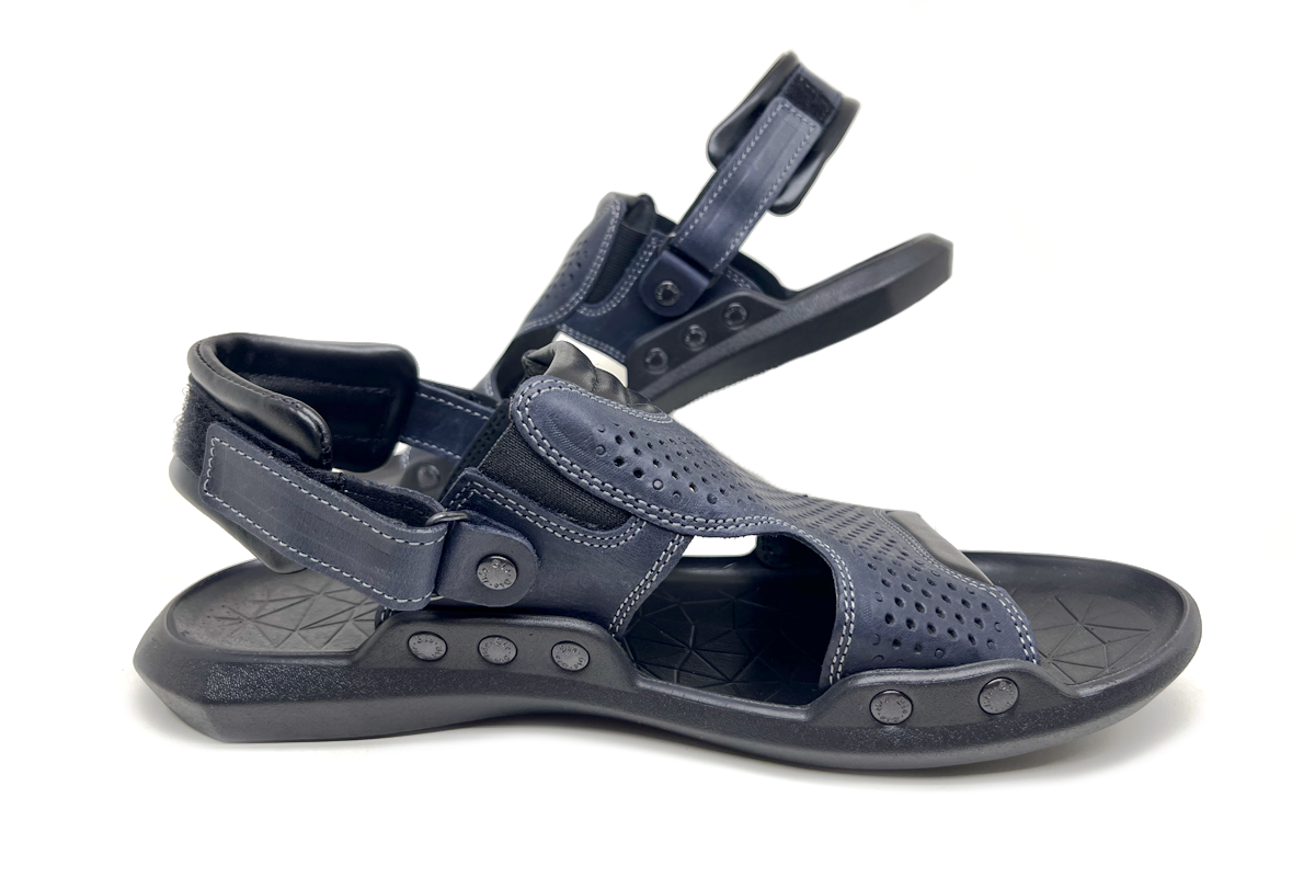 Літні шкіряні чоловічі сандалі Clubshoes сині Venture