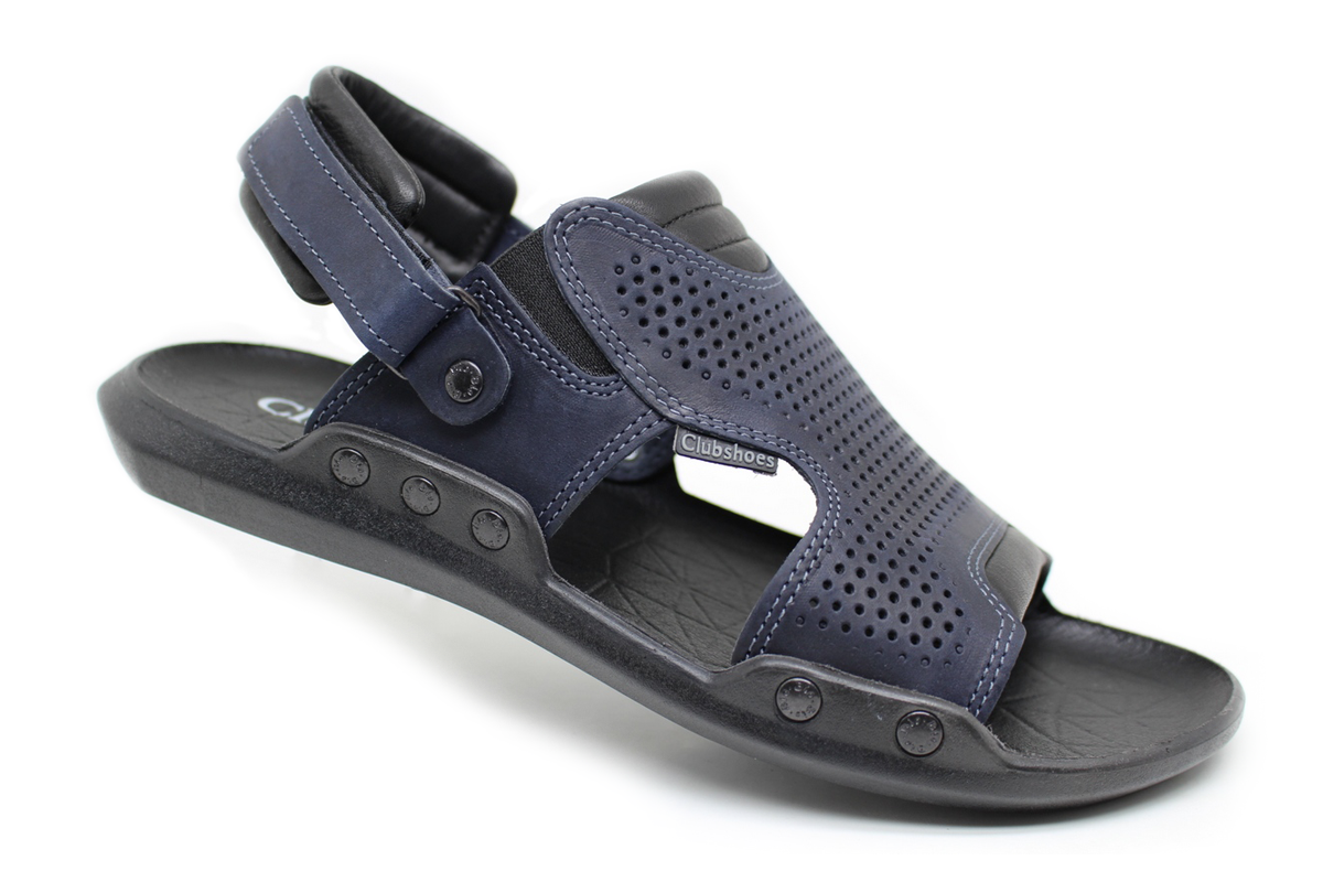 Літні шкіряні чоловічі сандалі Clubshoes сині Venture