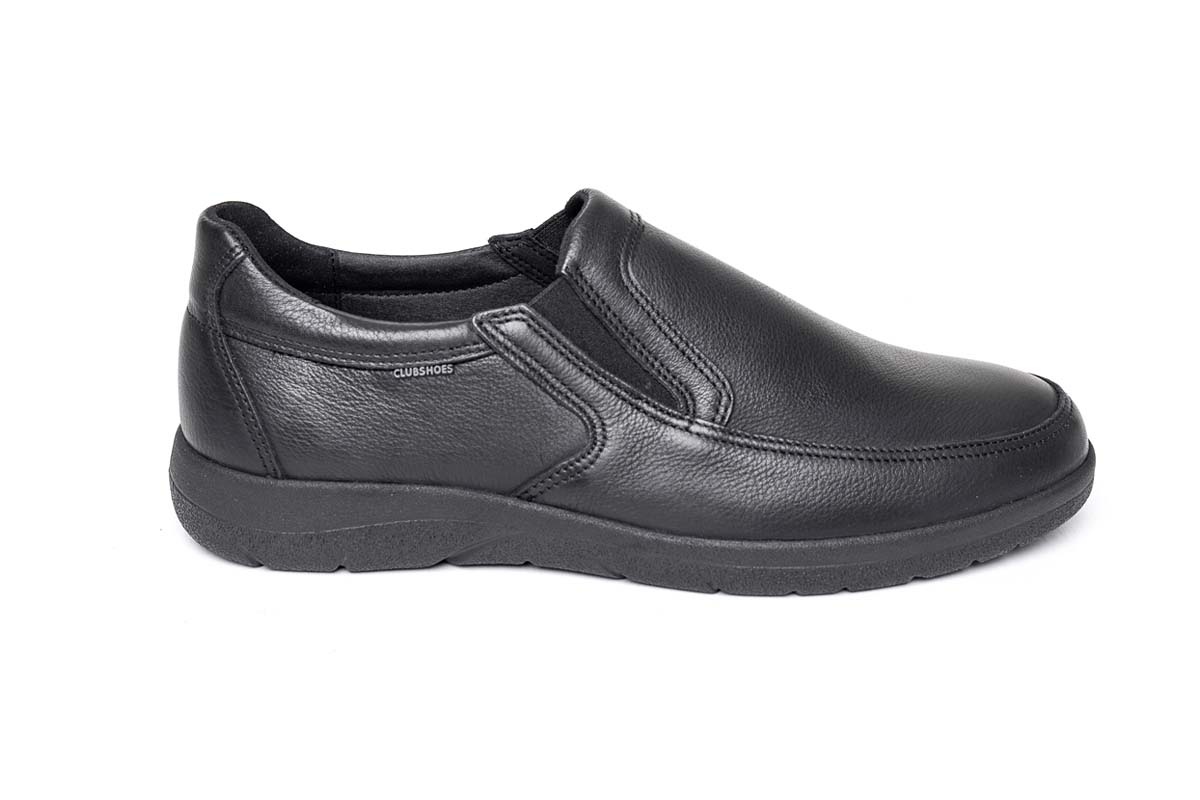 Шкіряні чоловічі лофери Clubshoes чорний Elastic