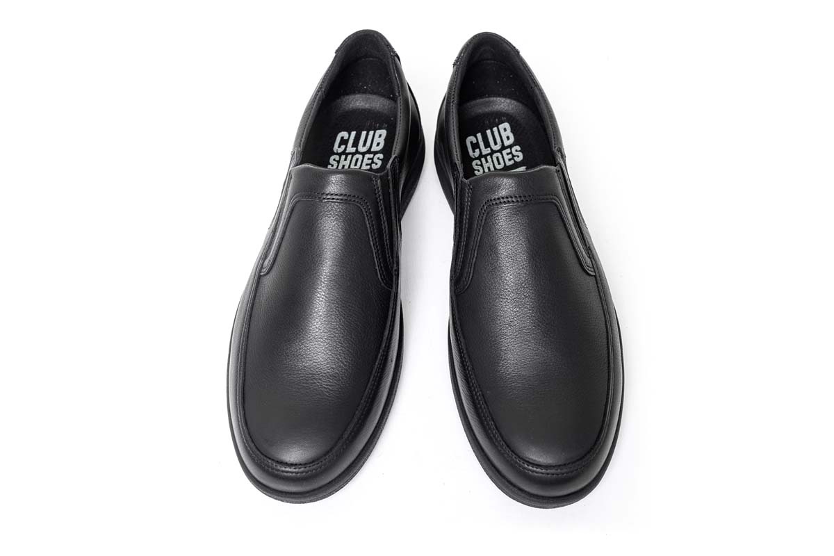 Шкіряні чоловічі лофери Clubshoes чорний Elastic