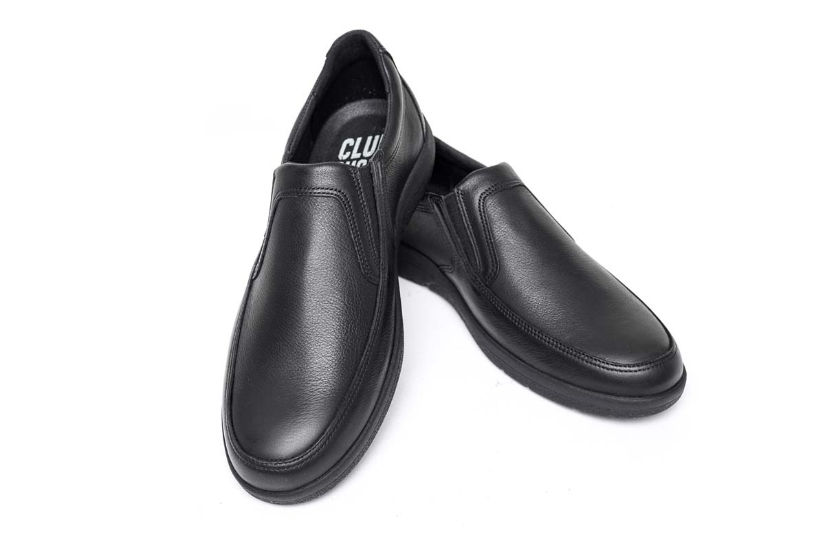 Шкіряні чоловічі лофери Clubshoes чорний Elastic