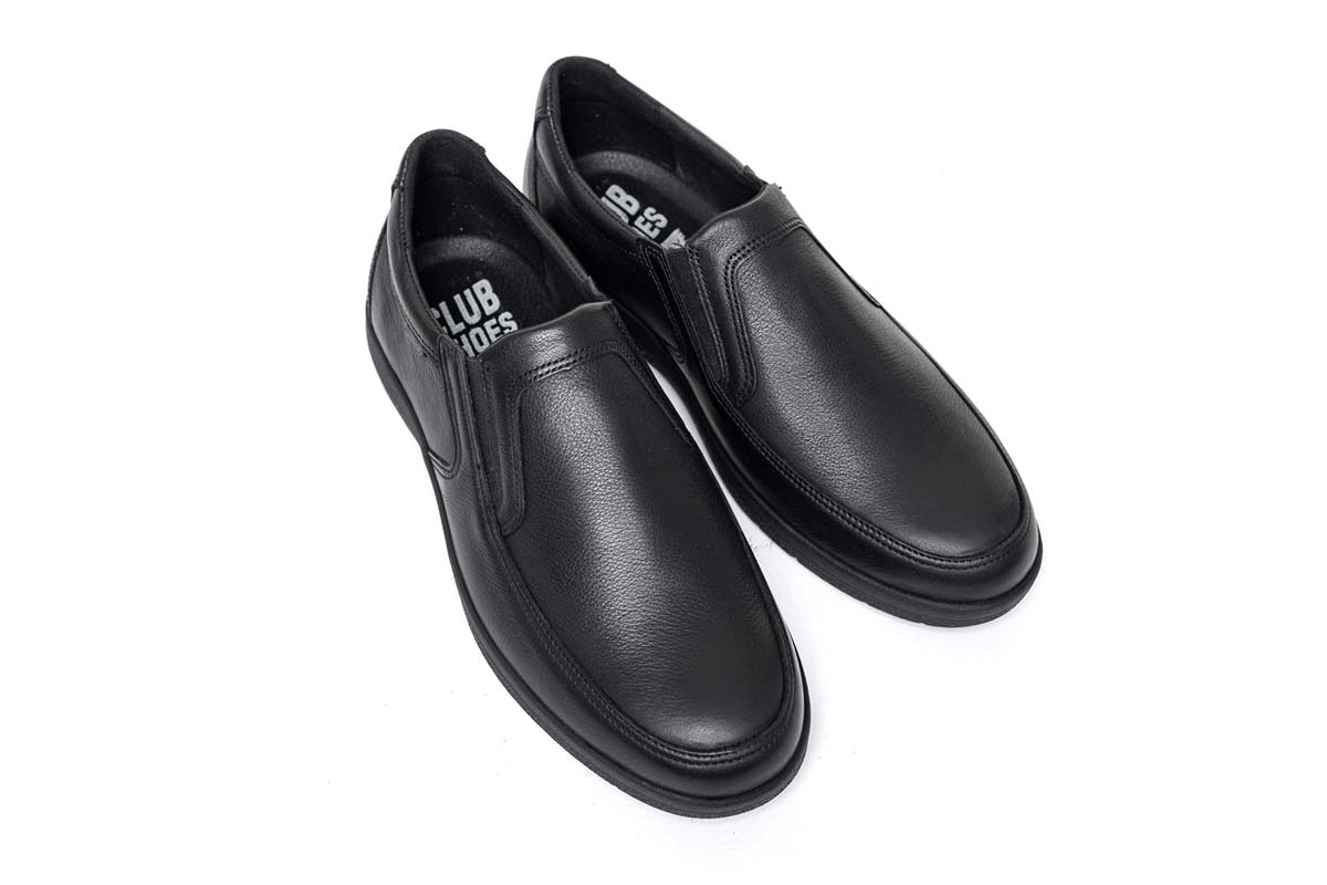 Шкіряні чоловічі лофери Clubshoes чорний Elastic
