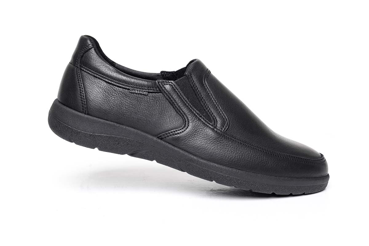 Шкіряні чоловічі лофери Clubshoes чорний Elastic