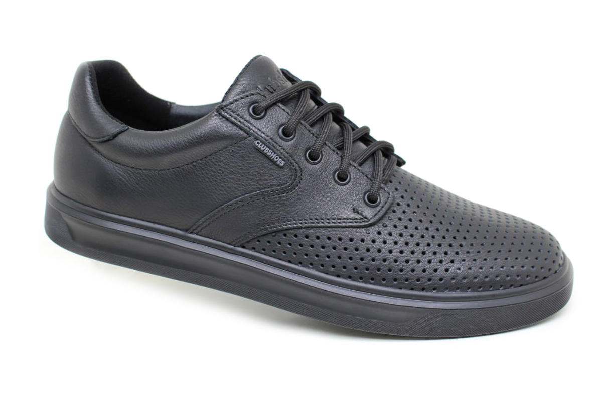 Чоловічі літні шкіряні черевики Clubshoes чорний Stylex Light
